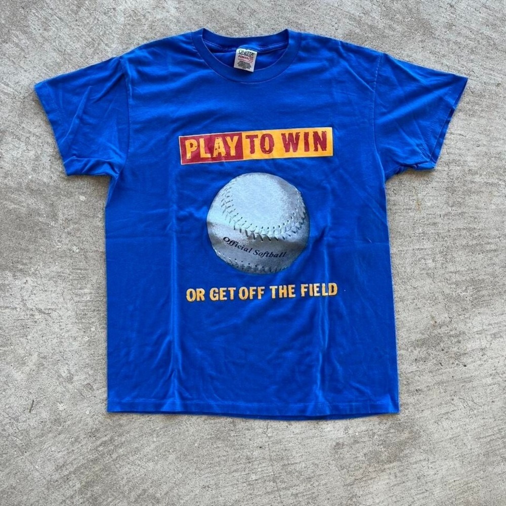 • 90s baseball spellout funny tshirt